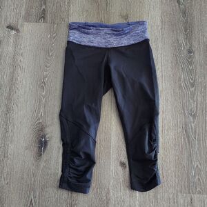 Lululemon Run For Your Life Ruched Calf Crop Leggings sz 4
